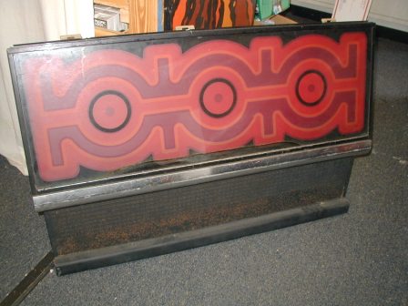 AMI TI-1 Jukebox Lower Front Panel (Front Graphic Has Been Water Damaged / Speaker Grill Has Some Rust / Lamp Works) (Item #76) $109.99